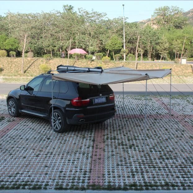 9 kg Peso Bruto Telhado lateral de carro com tenda de acampamento e chuveiro de tamanho dobrável 162X19X10cm